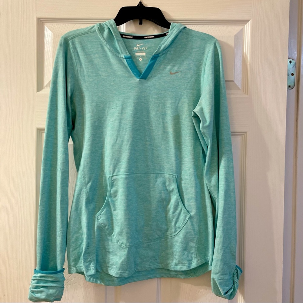 Teal Nike Dri-Fit Long Sleeve Nike Running Line